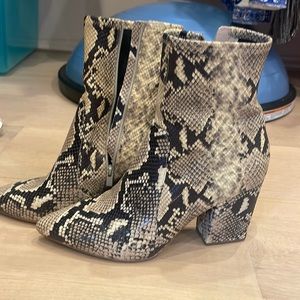 Loeffler Randall snakeskin boots, very good condition, maybe worn 3 times